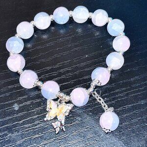 Glass Bead Butterfly Bracelet
